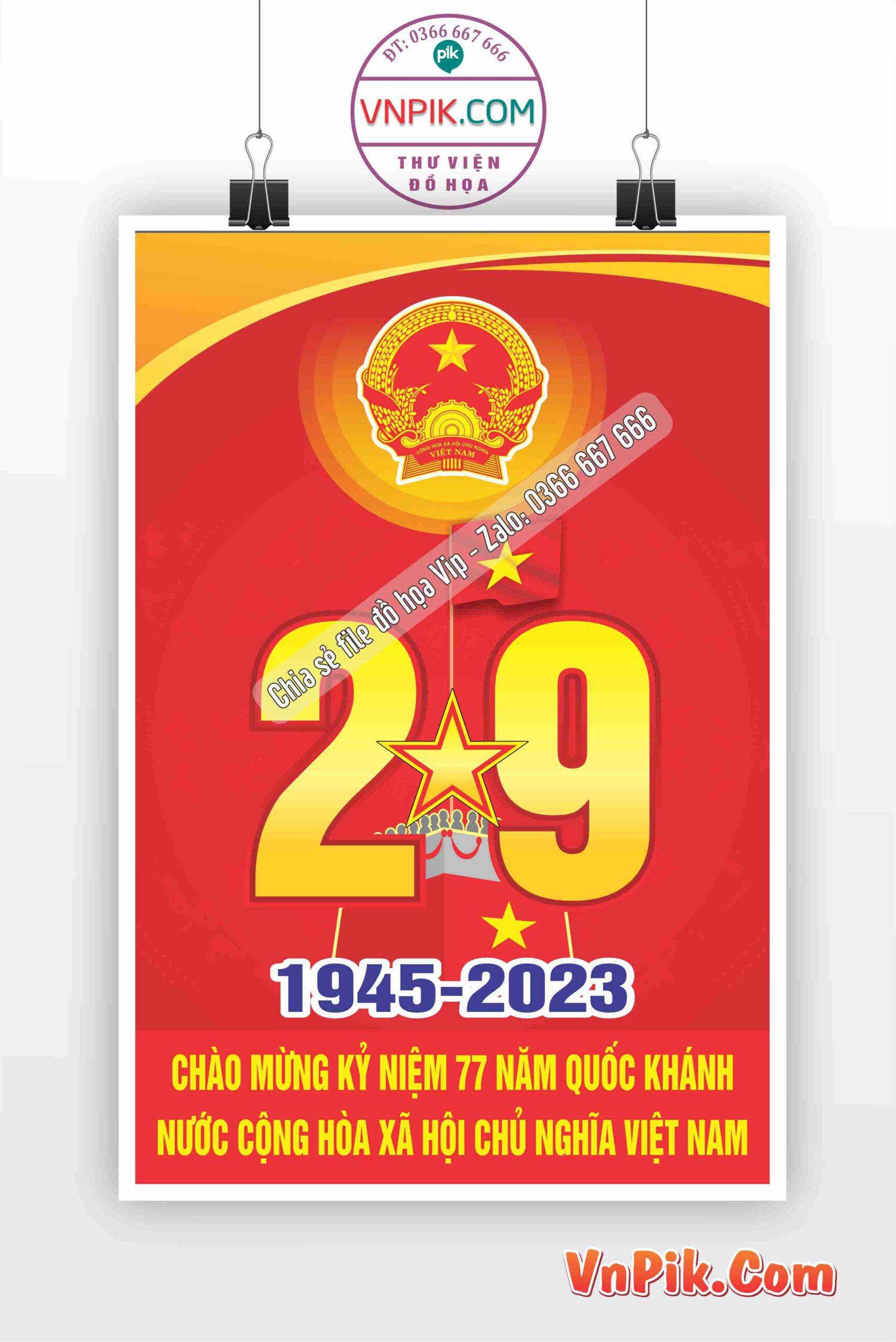 Poster Chào Mừng Ngày Quốc Khánh 2 Tháng 9 Mẫu 8