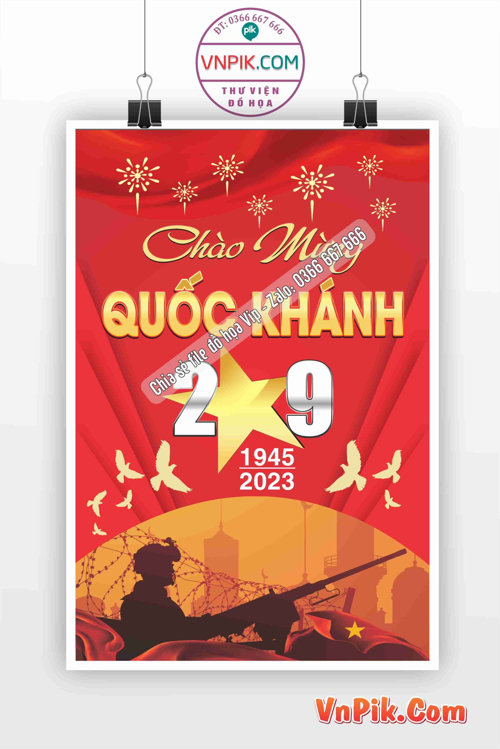 Poster Chào Mừng Ngày Quốc Khánh 2 Tháng 9 Mẫu 9