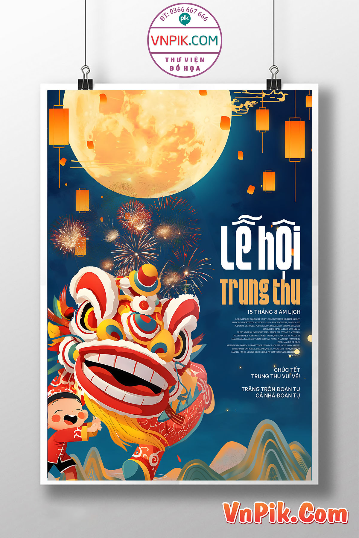 Poster Thiết Kế Tết Tung Thu 2024 Đẹp 20