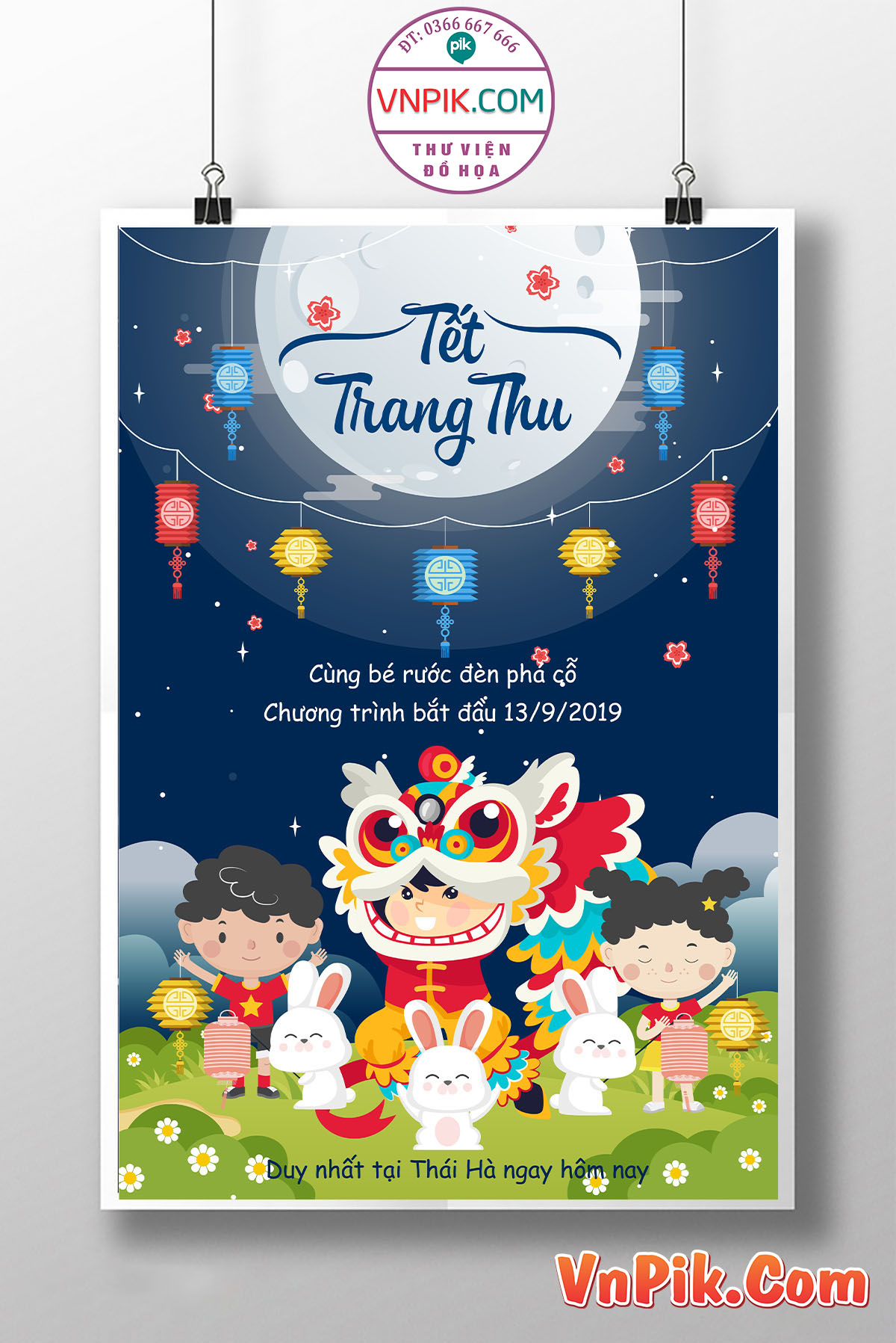 Poster Thiết Kế Tết Tung Thu 2024 Đẹp 3