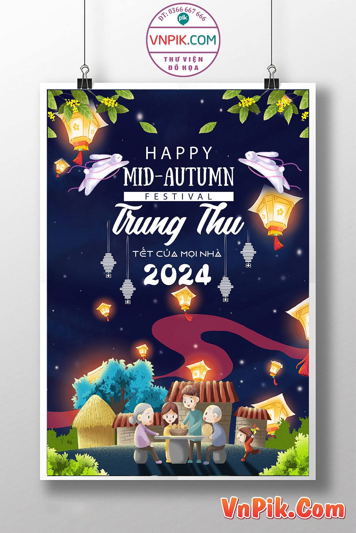 Poster Thiết Kế Tết Tung Thu 2024 Đẹp 4