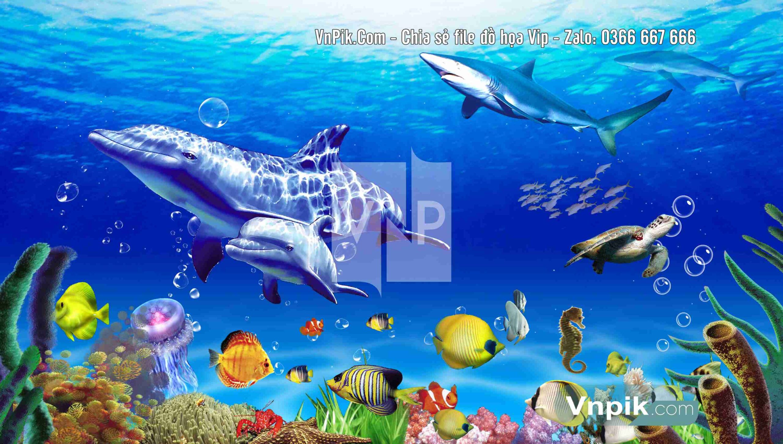 Tranh Tường 3D Đại Dương 06 File Ảnh