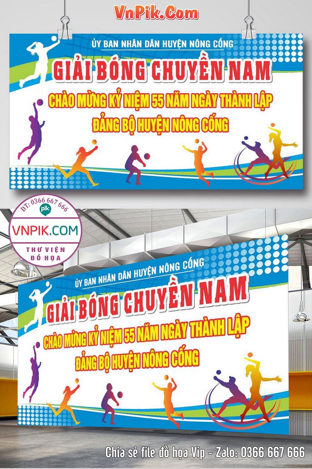 Market Giải bóng chuyền nam kỷ niệm ngày thành lập đảng bộ