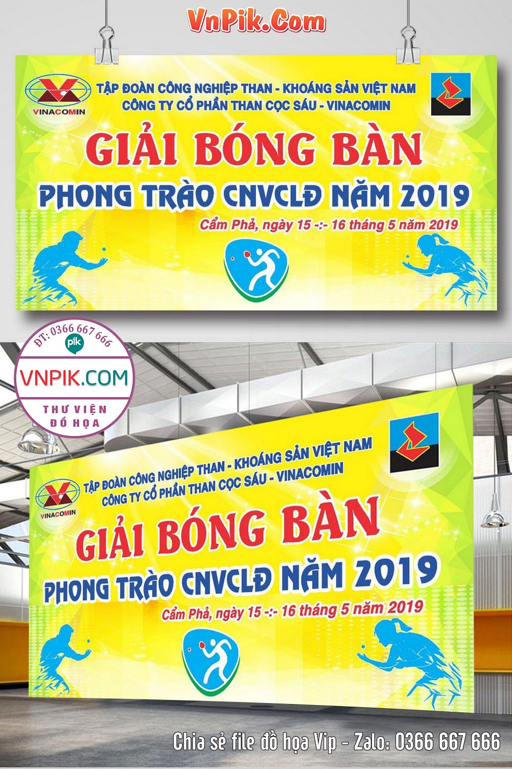 Market giải bóng bàn phong trào CNVCLĐ năm 2022 file CDR