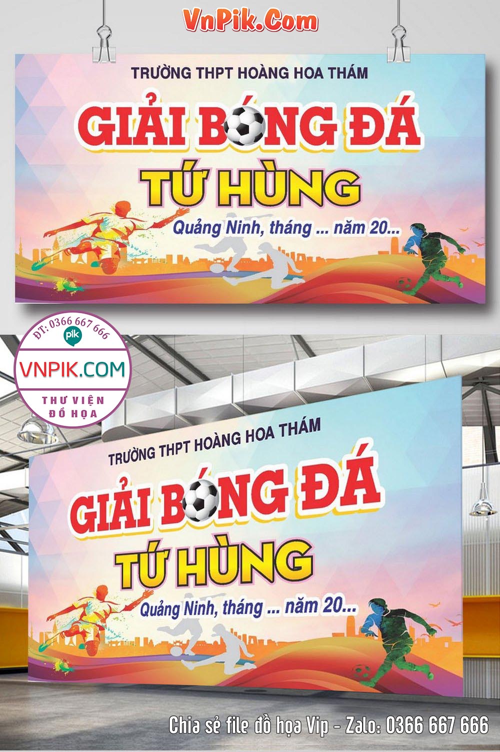 Market giải bóng đá Tứ Hùng trường THPT file CDR