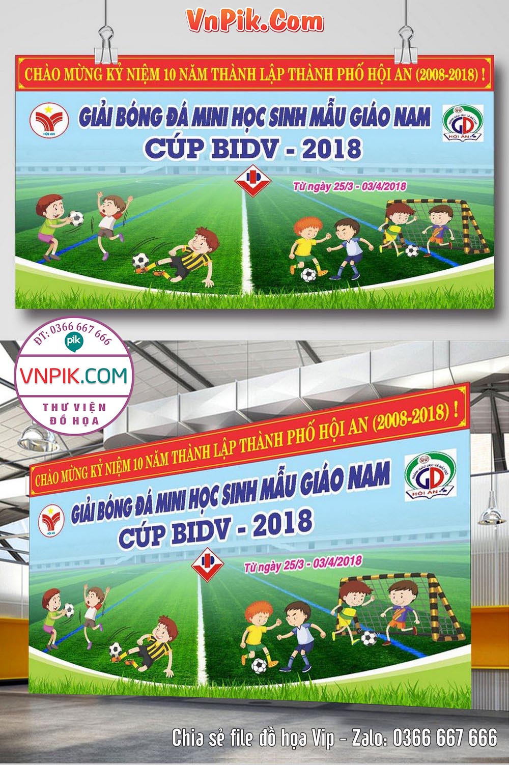 Market giải bóng đá mini học sinh mẫu giáo nam cup BIDV