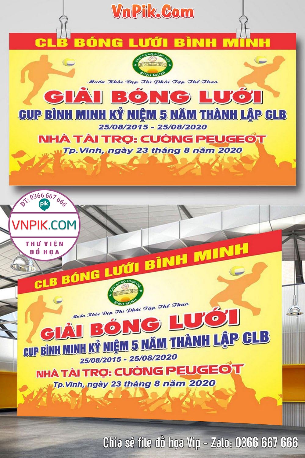 Market giải bóng lưới cup Bình Minh kỷ niệm thành lập CLB file CDR