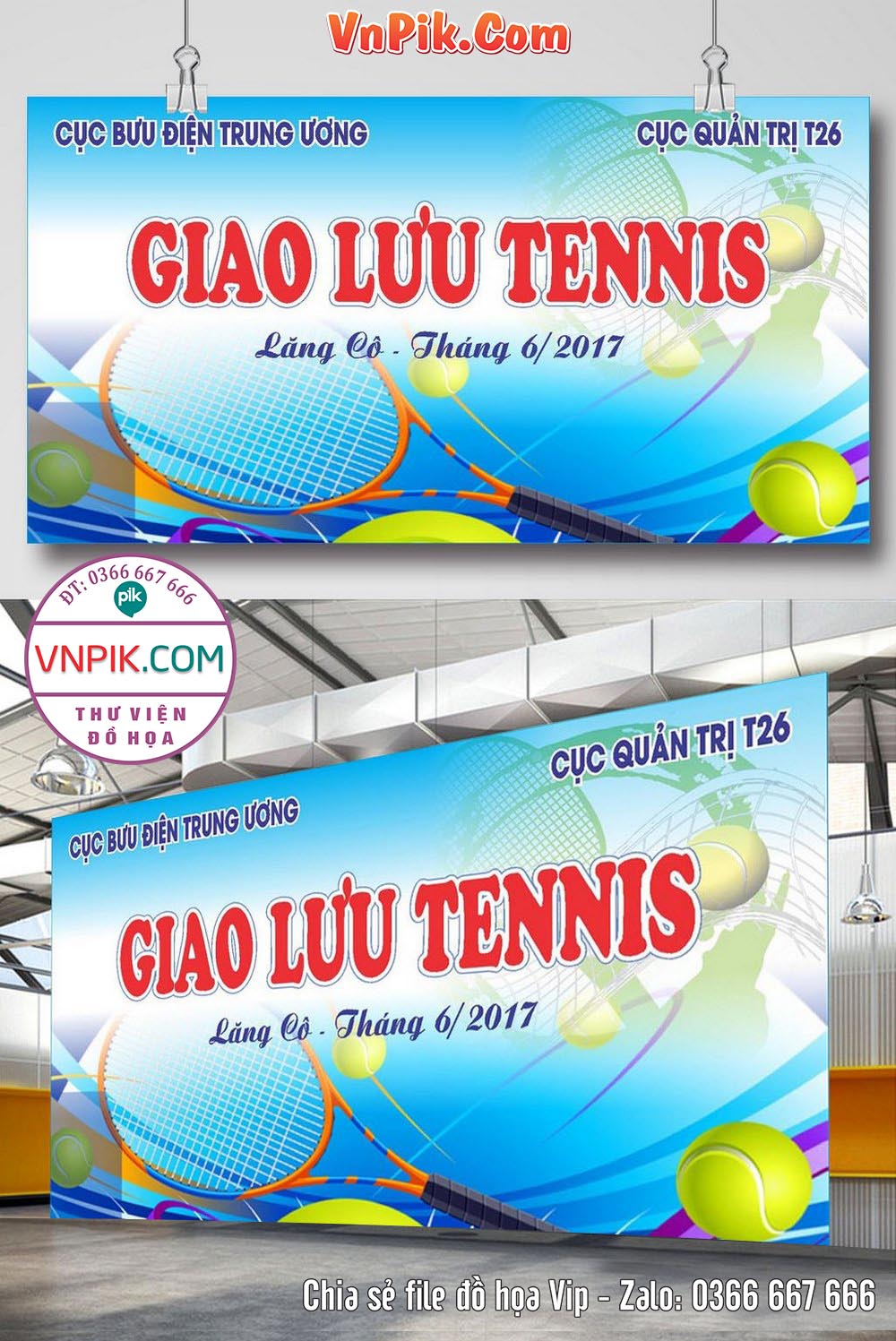 Market giao lưu tennis tại Lăn Cô file CorelDRAW x5