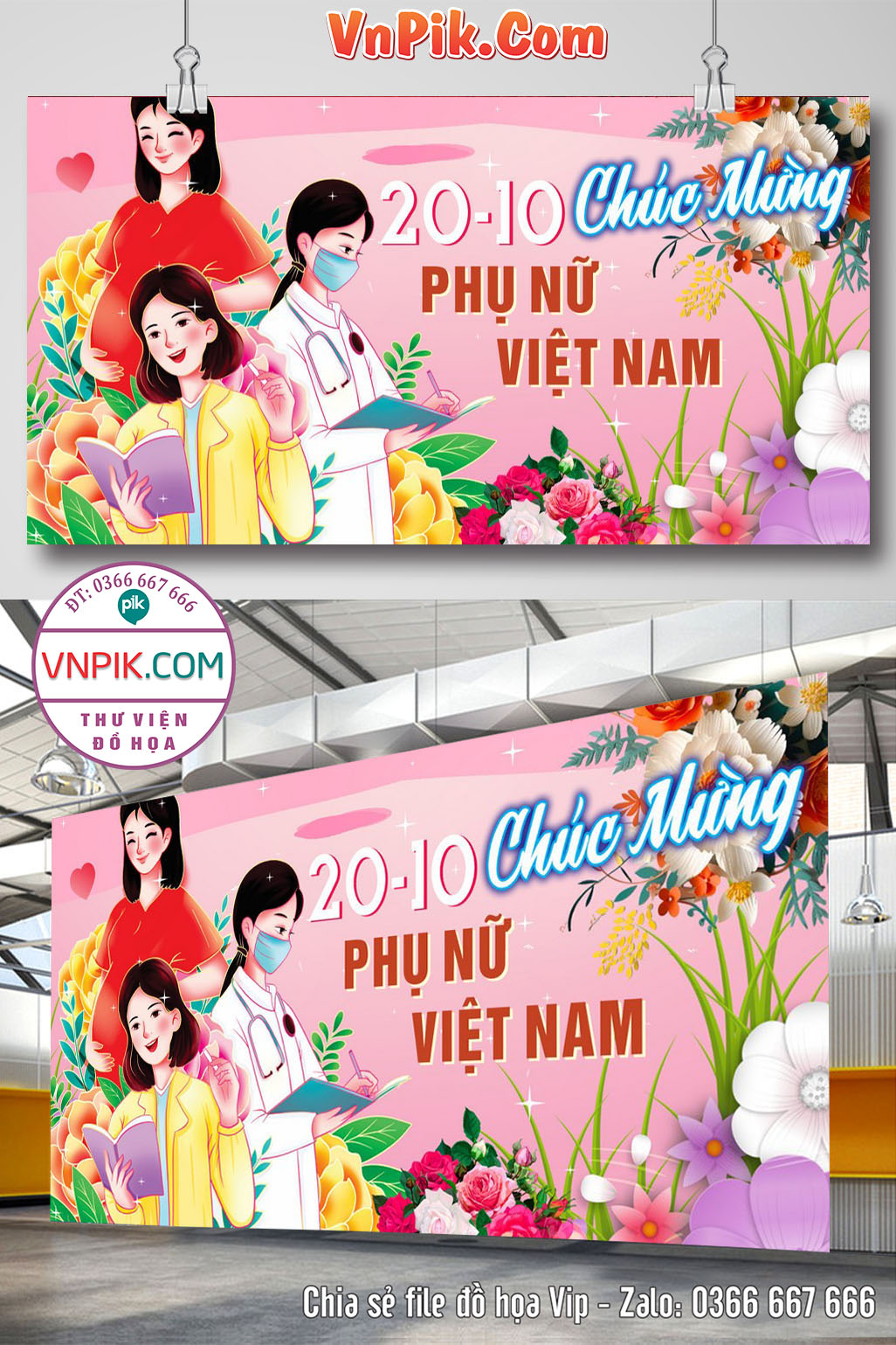 Mẫu Phông Nền Ngày Phụ Nữ Việt Nam 20 Tháng 10 File Corel Mẫu 222