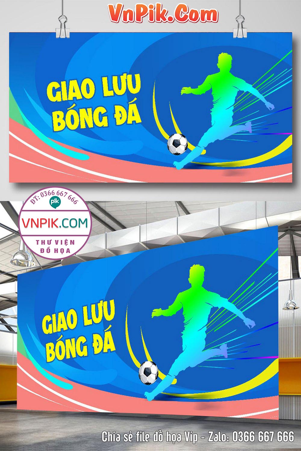 Phông nền giao lưu bóng đá 2024 file cdr 01