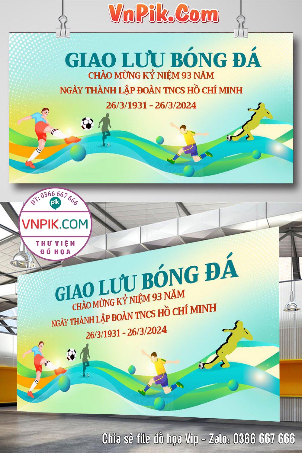 Phông nền giao lưu bóng đá 2024 file cdr 02