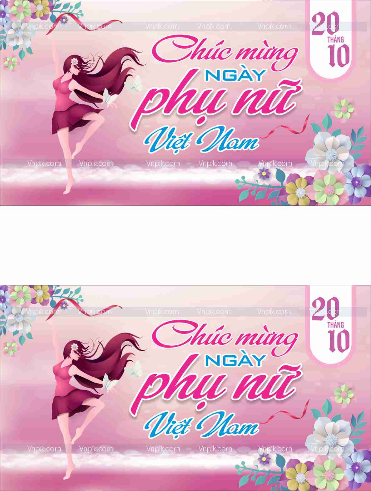 Phông Nền Ngày Phụ Nữ Việt Nam 20 Tháng 10 File Corel Mẫu 201