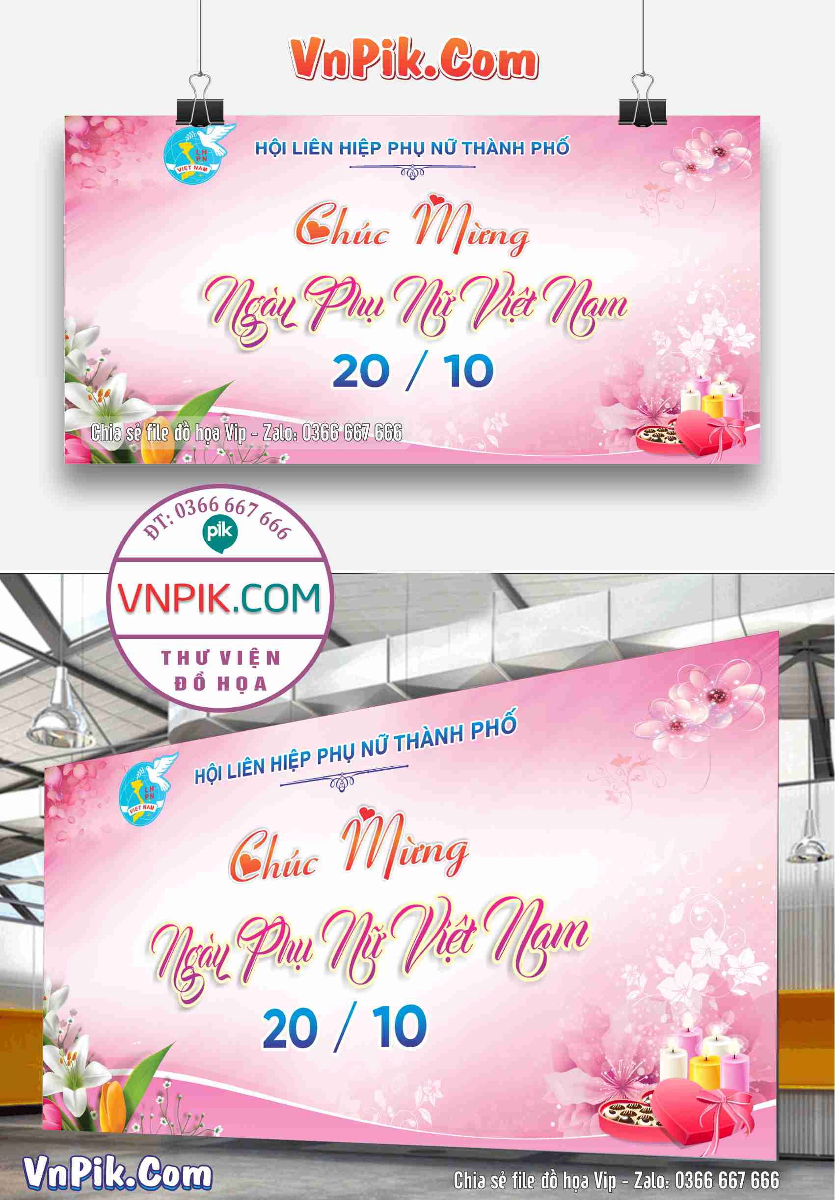 Mẫu Phông Nền Ngày Phụ Nữ Việt Nam 20 Tháng 10 File Corel Mẫu 219