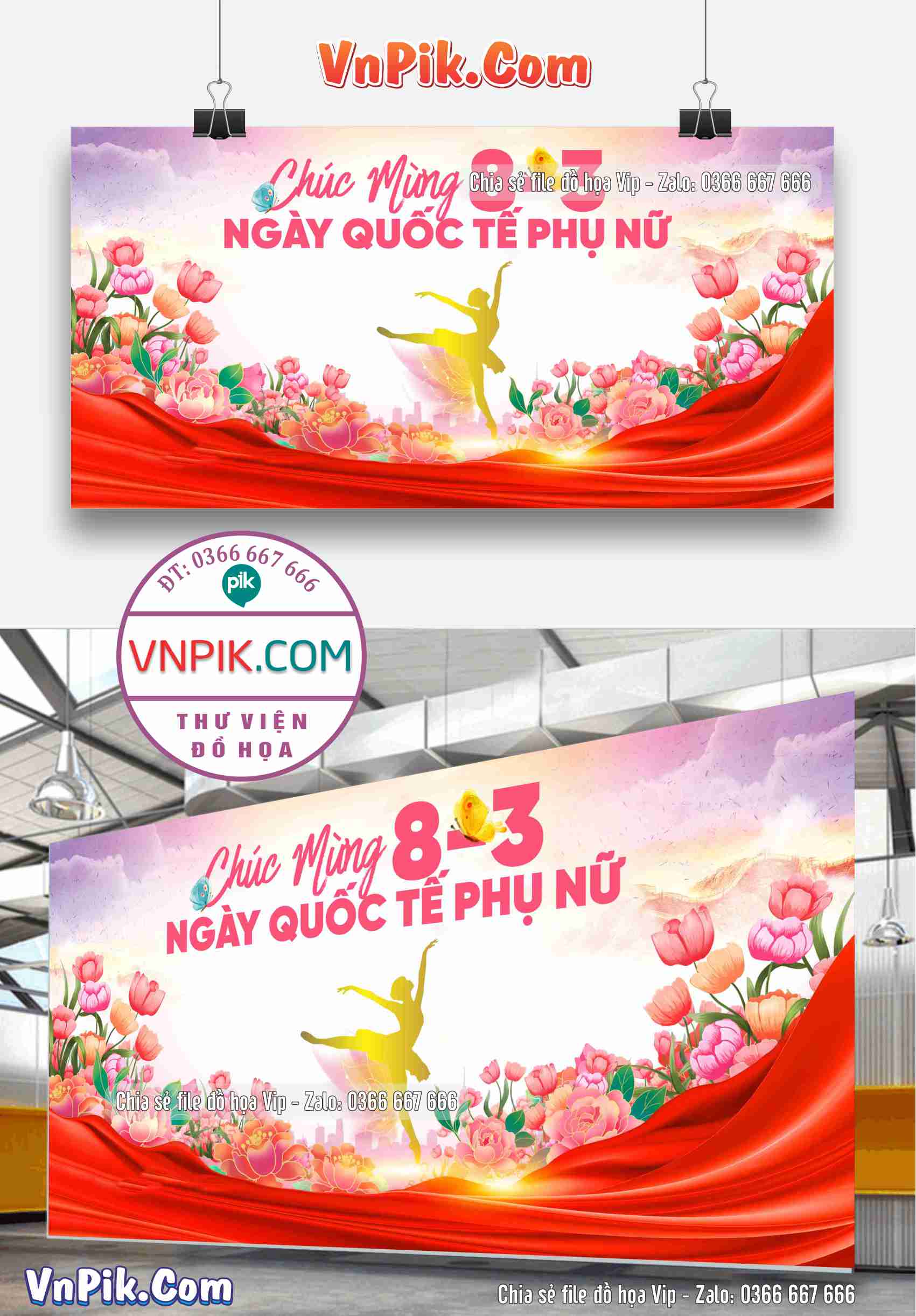 Phông Nền Ngày Quốc Tế Phụ Nữ 08 Tháng 03 Mẫu 7