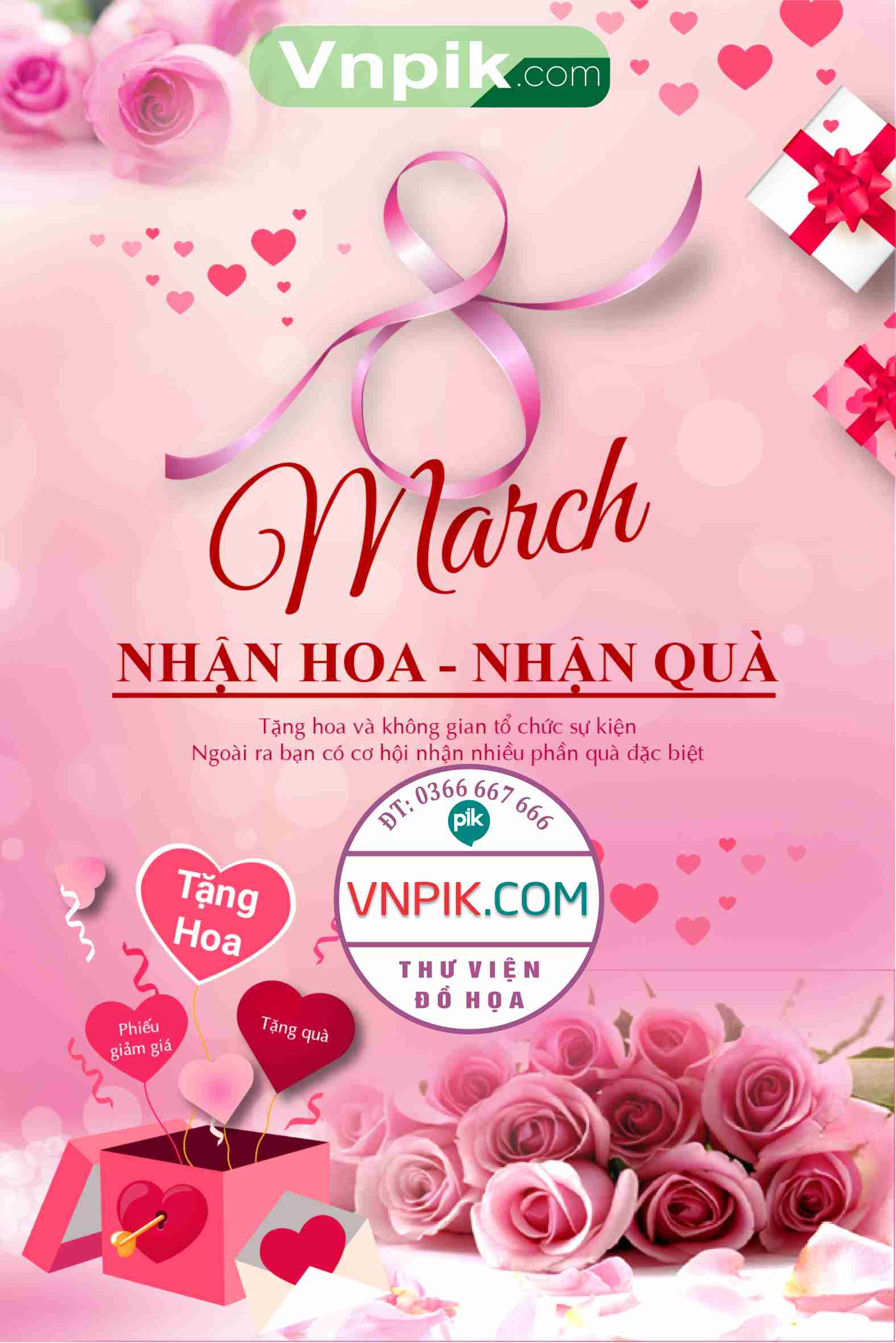 Poster Ngày Quốc Tế Phụ Nữ 08 Tháng 03 Mẫu 01