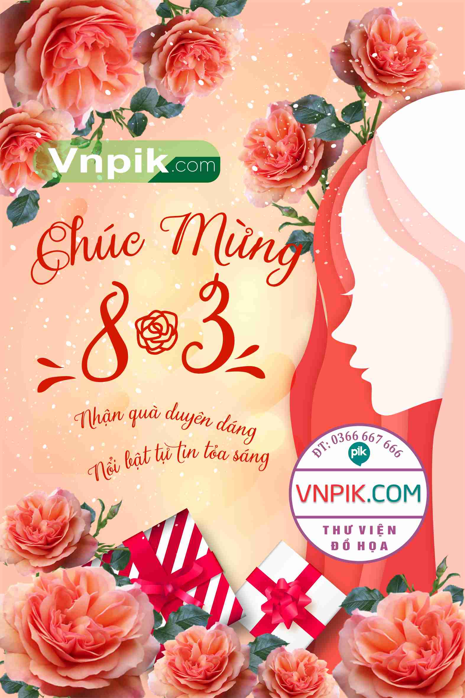 Poster Ngày Quốc Tế Phụ Nữ 08 Tháng 03 Mẫu 02