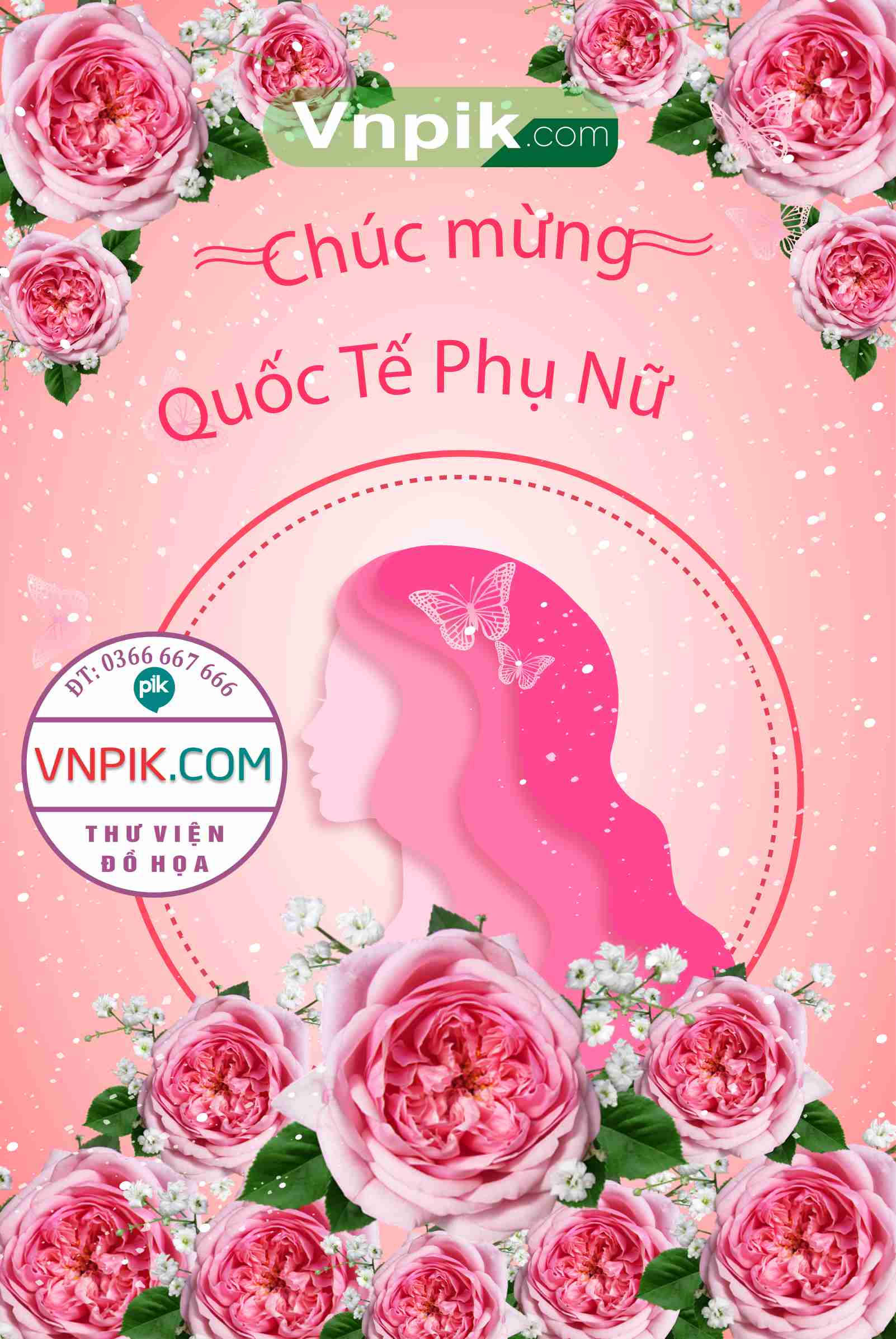 Poster Ngày Quốc Tế Phụ Nữ 08 Tháng 03 Mẫu 03