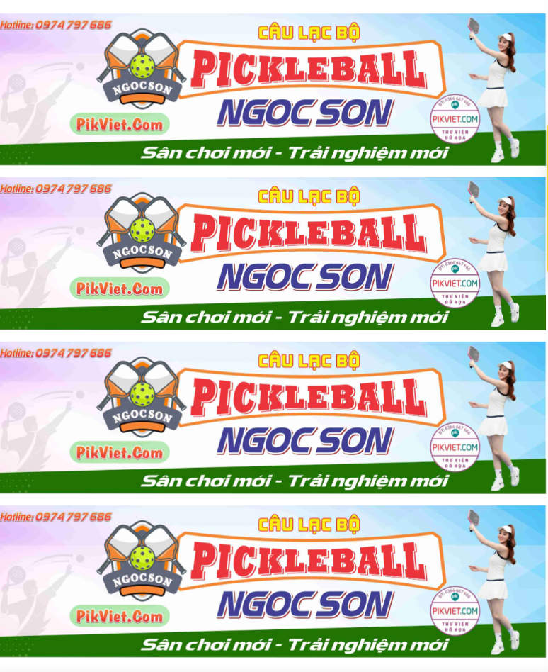 Phông nền Sân Pickleball mẫu 6