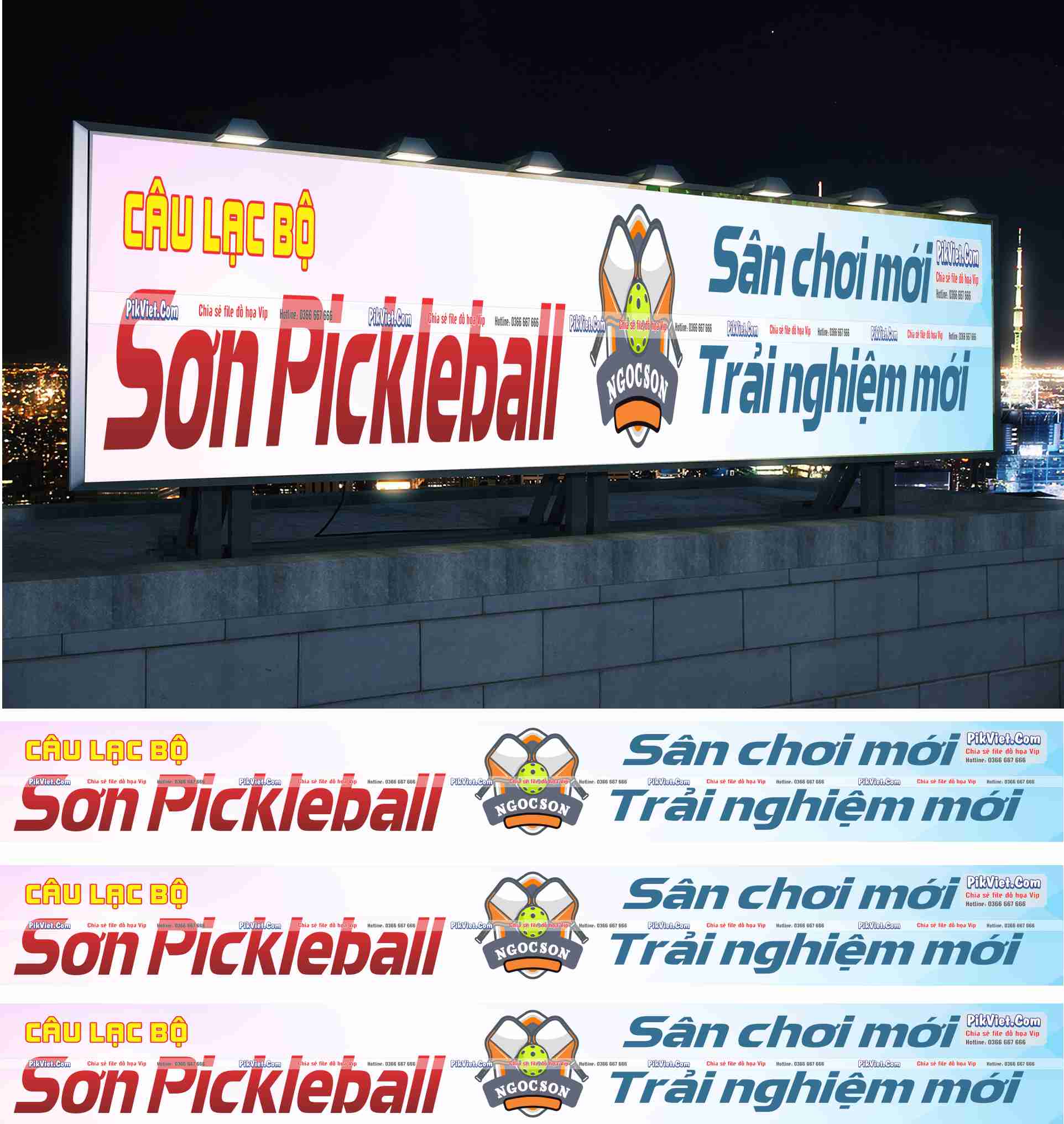 Phông nền Sân Pickleball mẫu 11