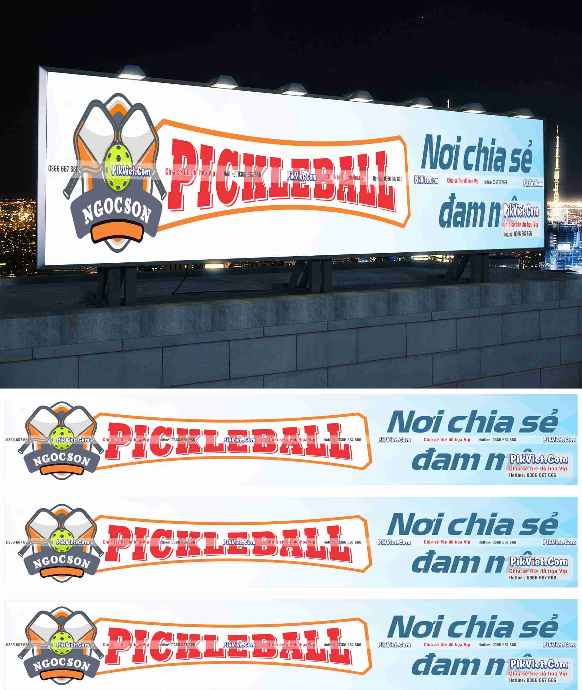 Phông nền Sân Pickleball mẫu 12