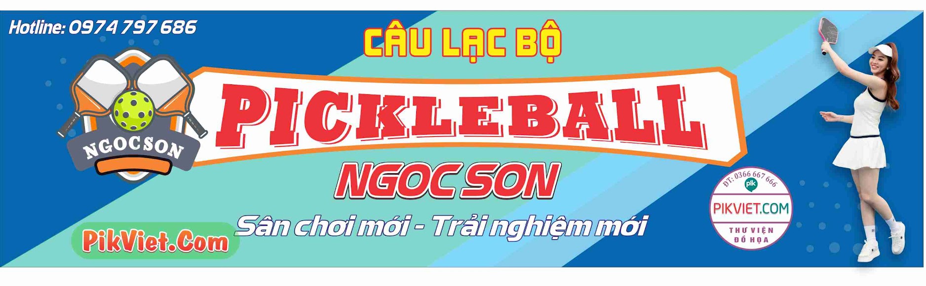 Phông Nền Trang Trí Sân Pickleball mẫu 07