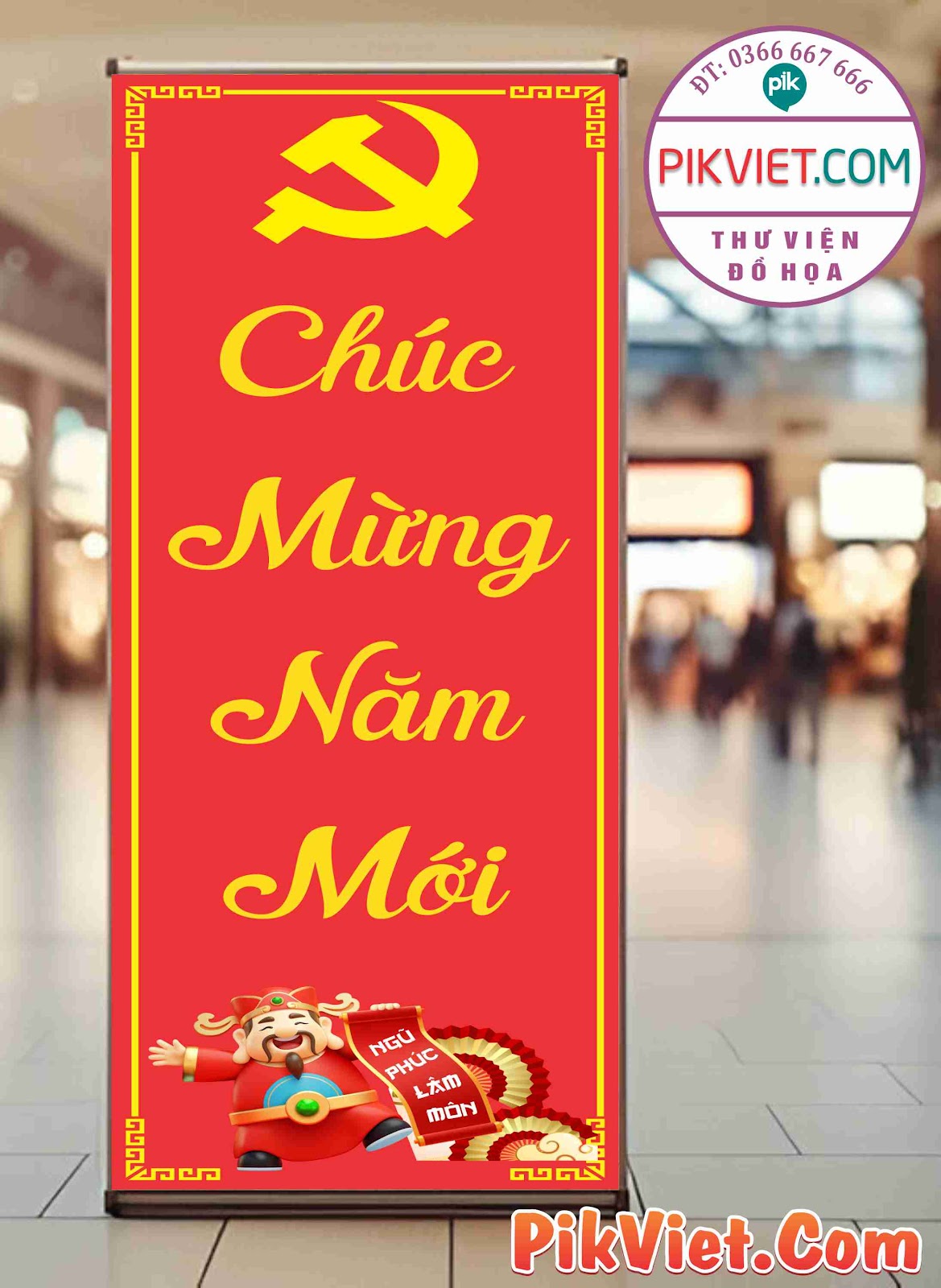 Poster, Standee tết chúc mừng năm mới mẫu 07