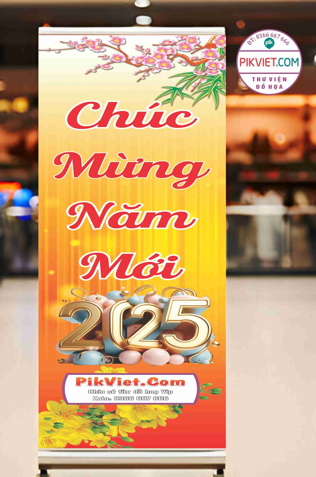 Poster, Standee tết chúc mừng năm mới mẫu 01