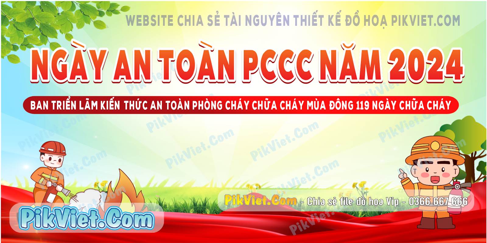 Ngày an toàn phòng cháy chữa cháy năm 2024 mẫu 01