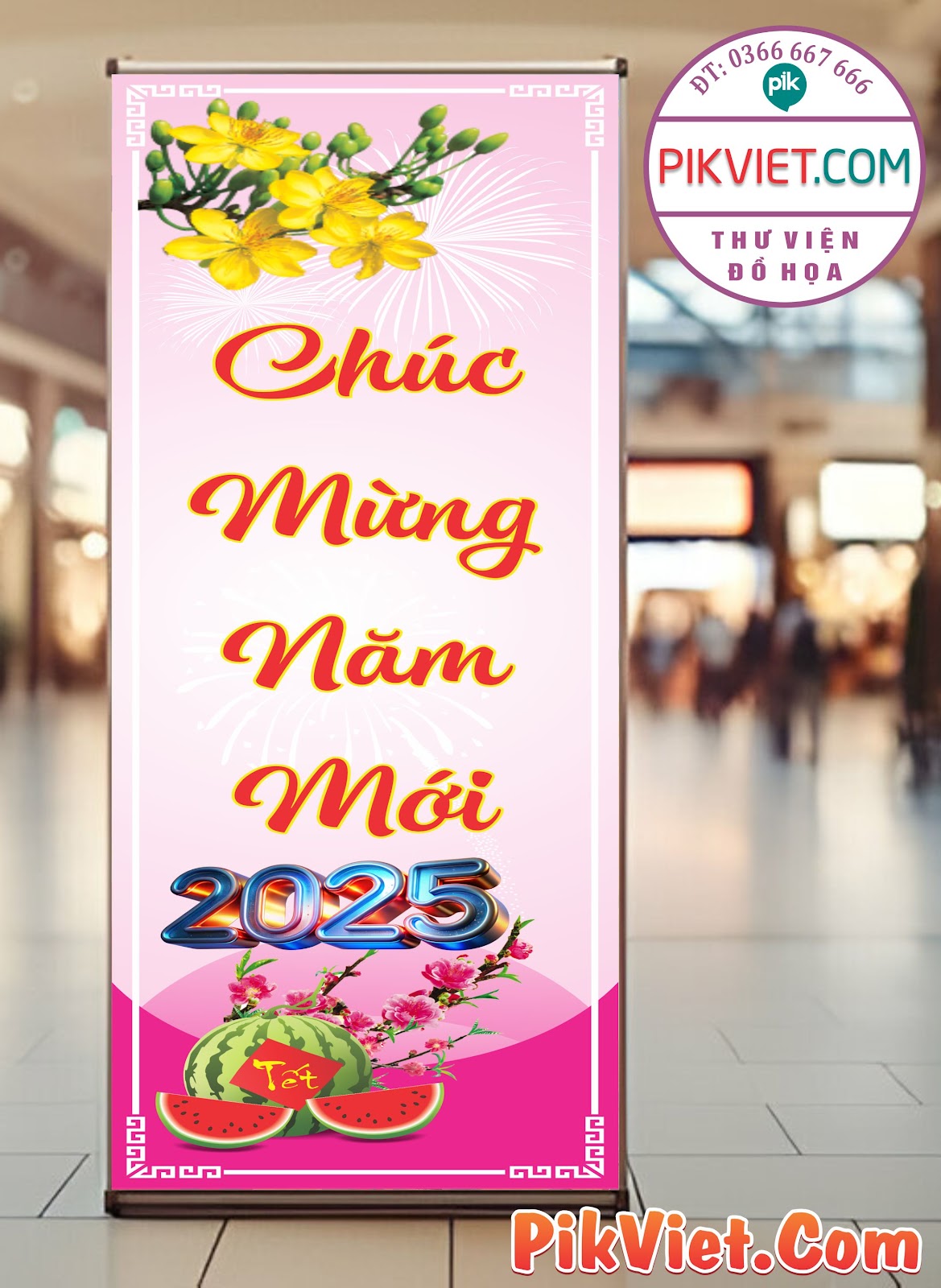 Poster, Standee tết chúc mừng năm mới mẫu 10