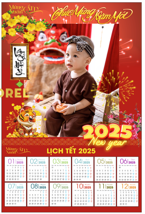 Lịch tết chúc mừng năm mới 2025 file corel 03