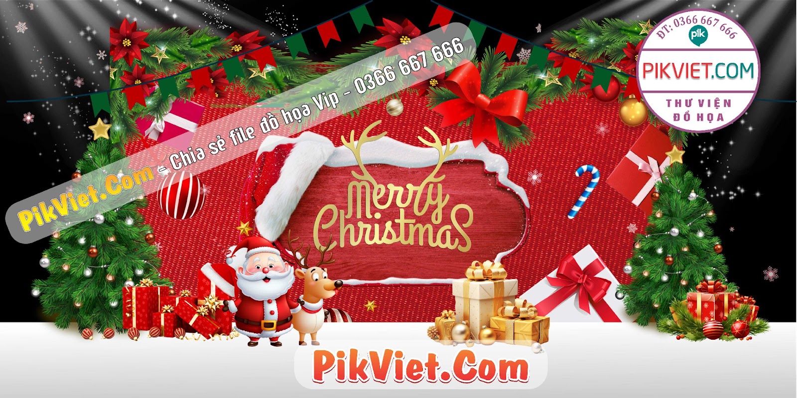 Mẫu Phông Nền Trang Trí Giáng Sinh Noel File Vector 17