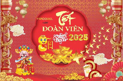 Background Phông Nền Sân Khấu Tết Tất Niên 2025 Đẹp 130