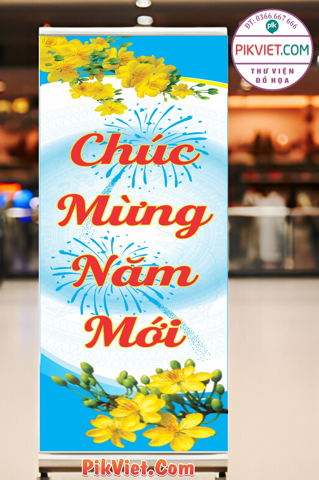 Poster, Standee tết chúc mừng năm mới mẫu 12