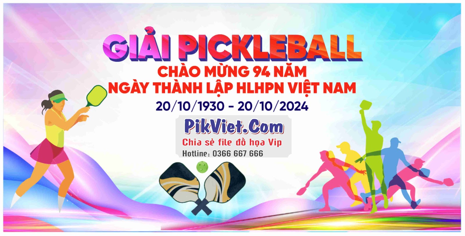 Phông Nền Trang Trí Sân Pickleball mẫu 17