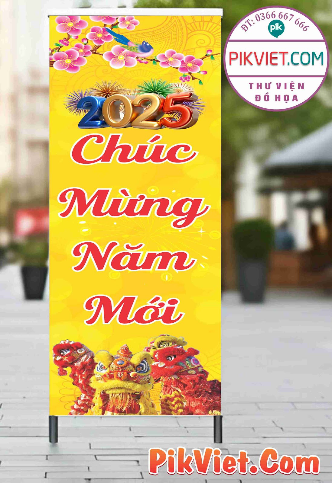 Poster, Standee tết chúc mừng năm mới mẫu 06