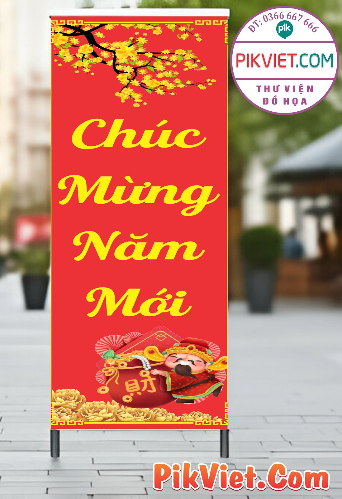 Poster, Standee tết chúc mừng năm mới mẫu 11