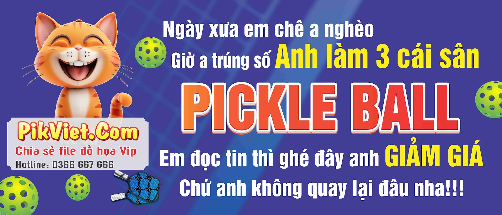 Phông Nền Trang Trí Sân Pickleball mẫu 18