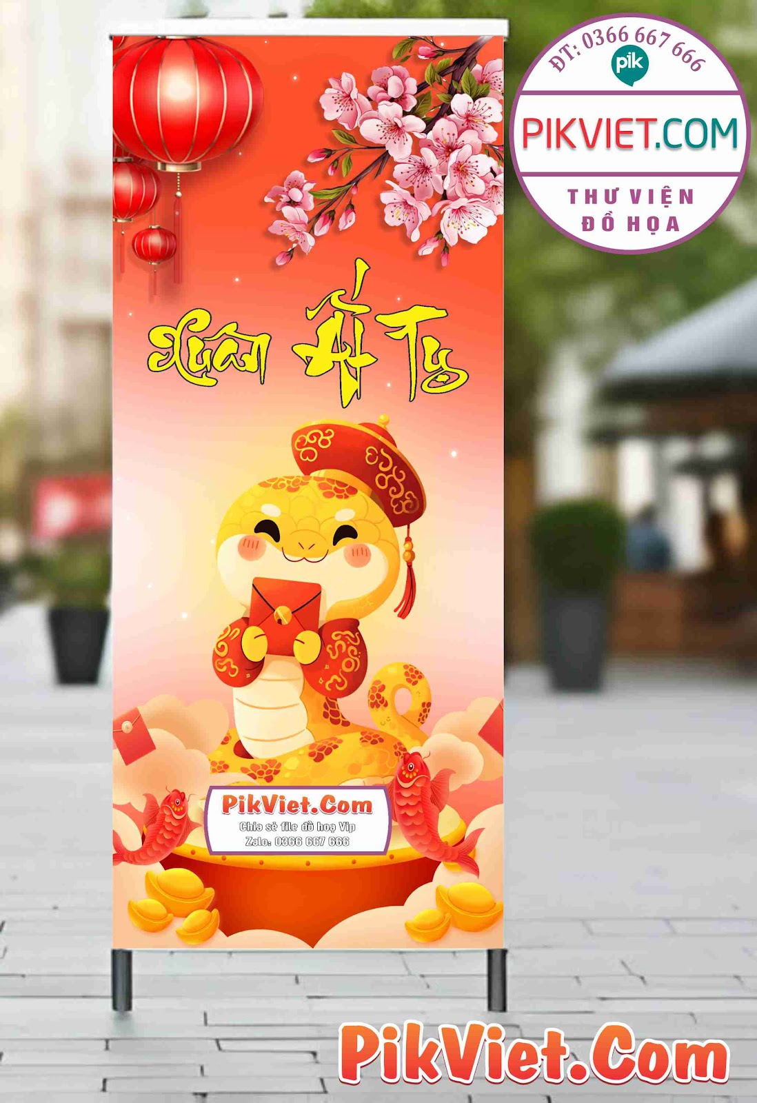 Poster, Standee tết chúc mừng năm mới mẫu 15