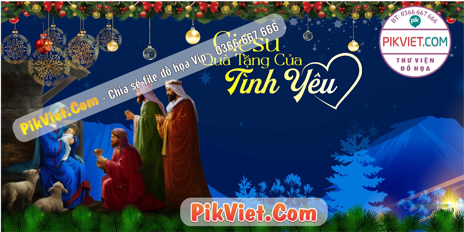 Mẫu Phông Nền Trang Trí Giáng Sinh Noel File Vector 09