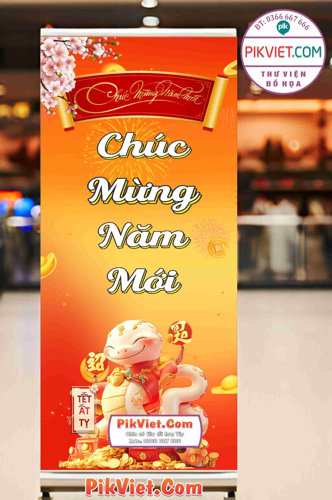 Poster, Standee tết chúc mừng năm mới mẫu 17