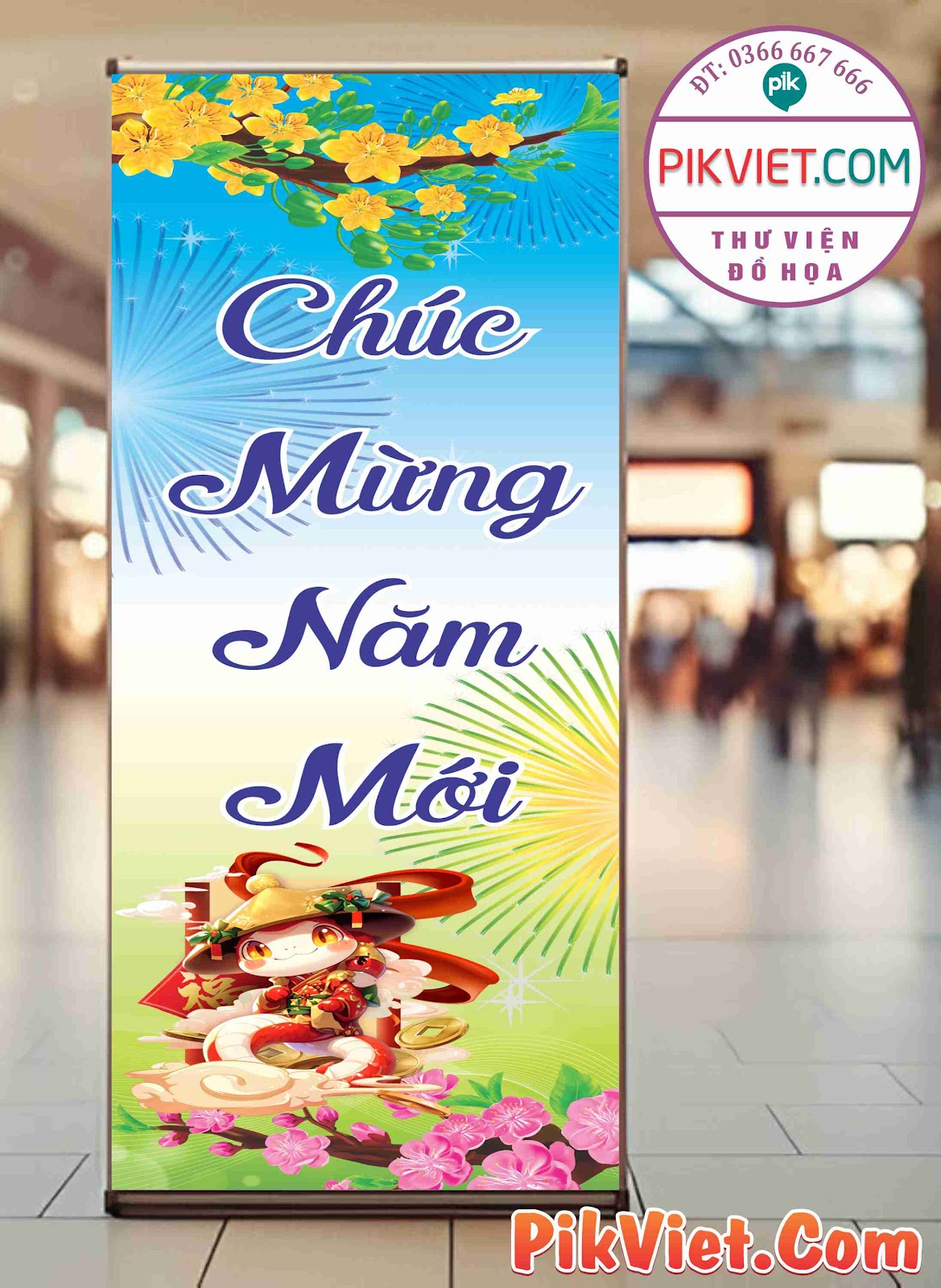 Poster, Standee tết chúc mừng năm mới mẫu 02