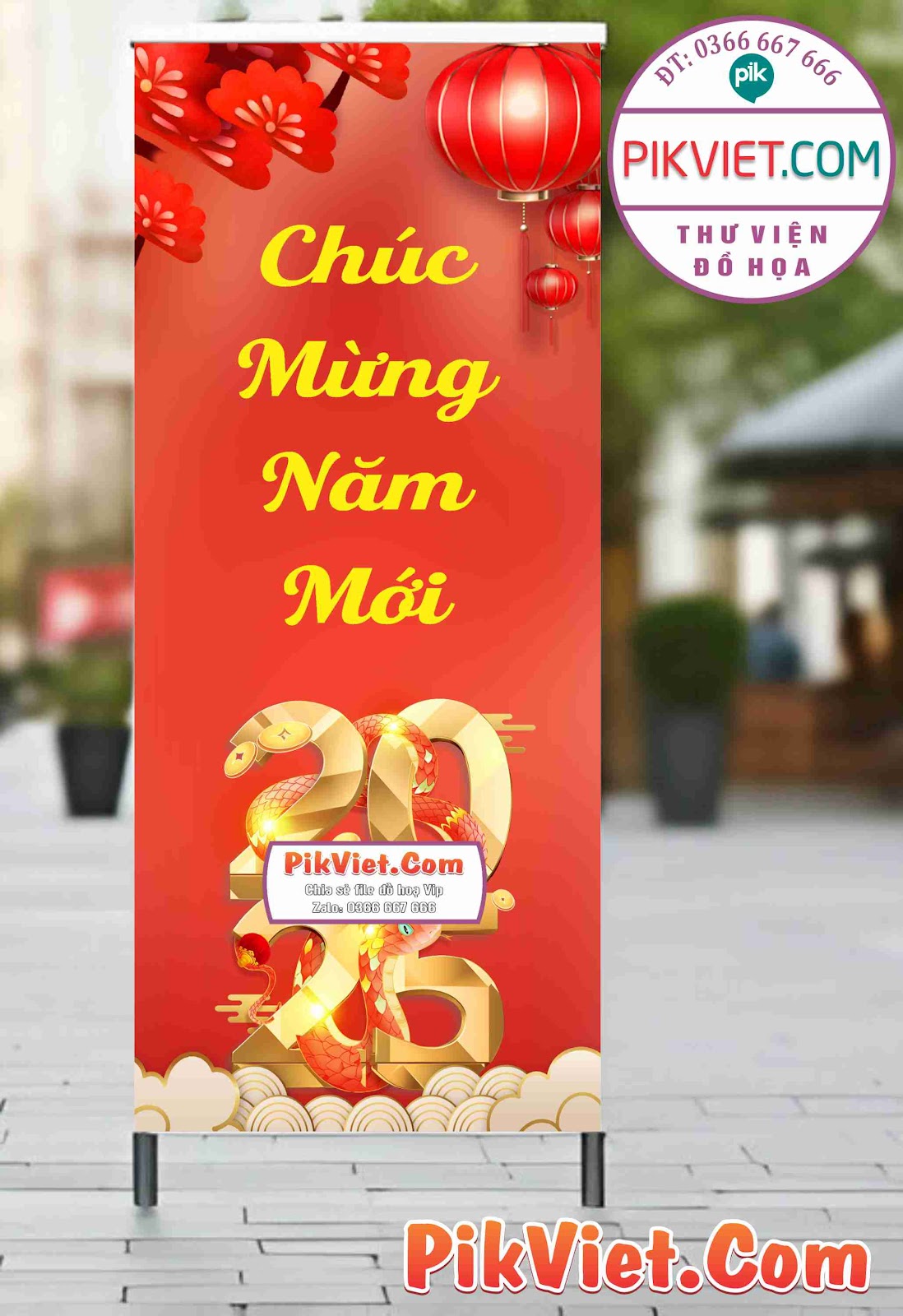 Poster, Standee tết chúc mừng năm mới mẫu 18