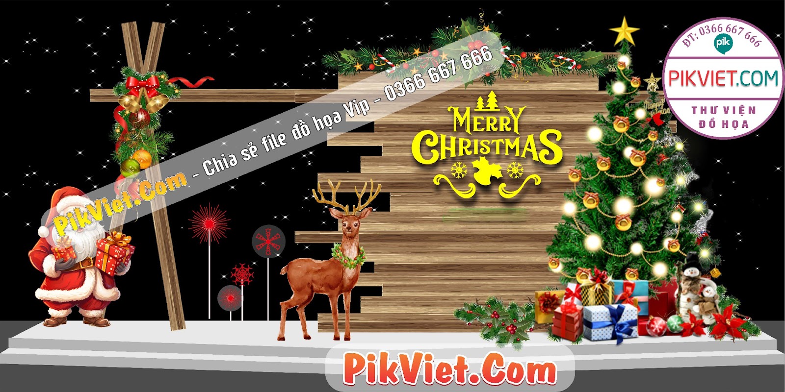 Mẫu Phông Nền Trang Trí Giáng Sinh Noel File Vector 19