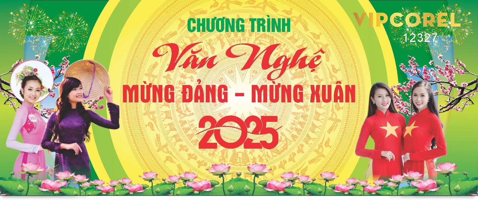 Background Phông Nền Sân Khấu Tết Tất Niên 2025 Đẹp 163