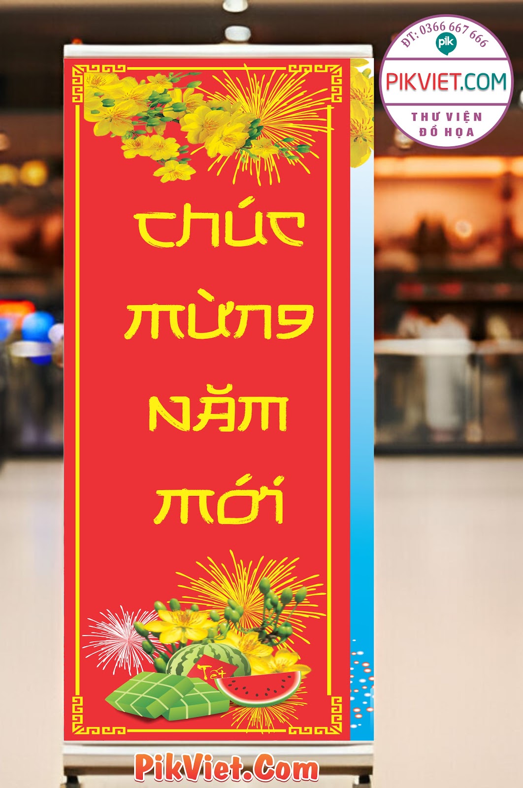 Poster, Standee tết chúc mừng năm mới mẫu 08