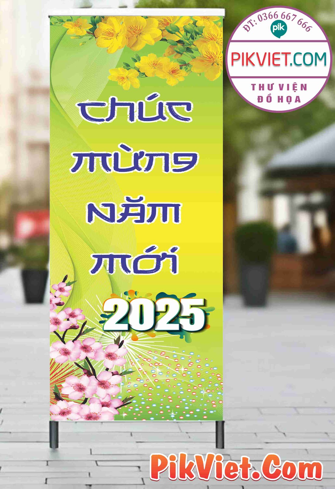 Poster, Standee tết chúc mừng năm mới mẫu 04