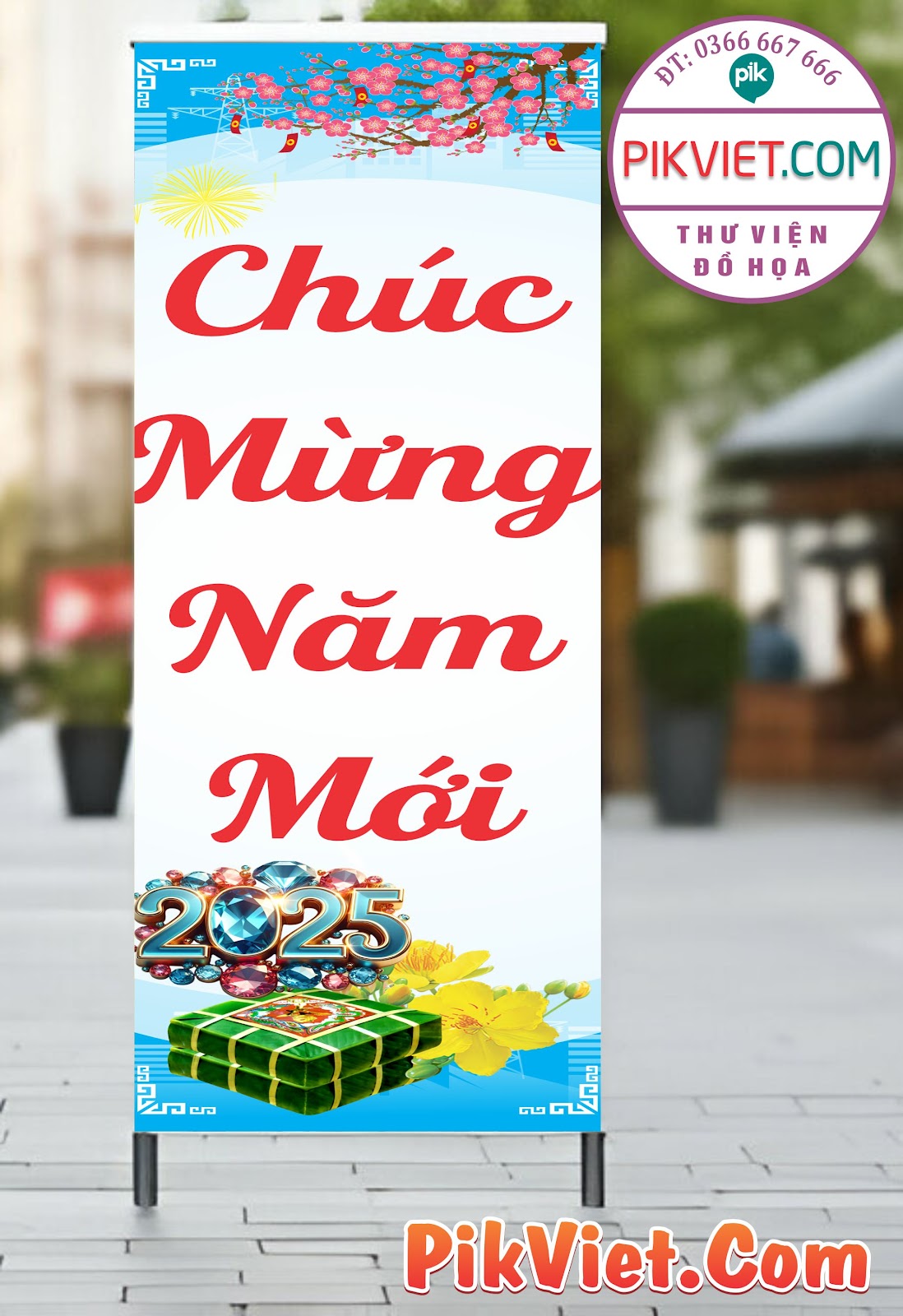 Poster, Standee tết chúc mừng năm mới mẫu 09