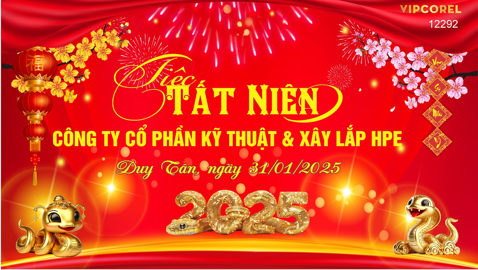 Background Phông Nền Sân Khấu Tết Tất Niên 2025 Đẹp 123