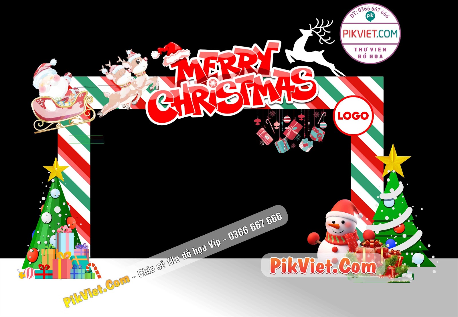 Mẫu Phông Nền Trang Trí Giáng Sinh Noel File Vector 01