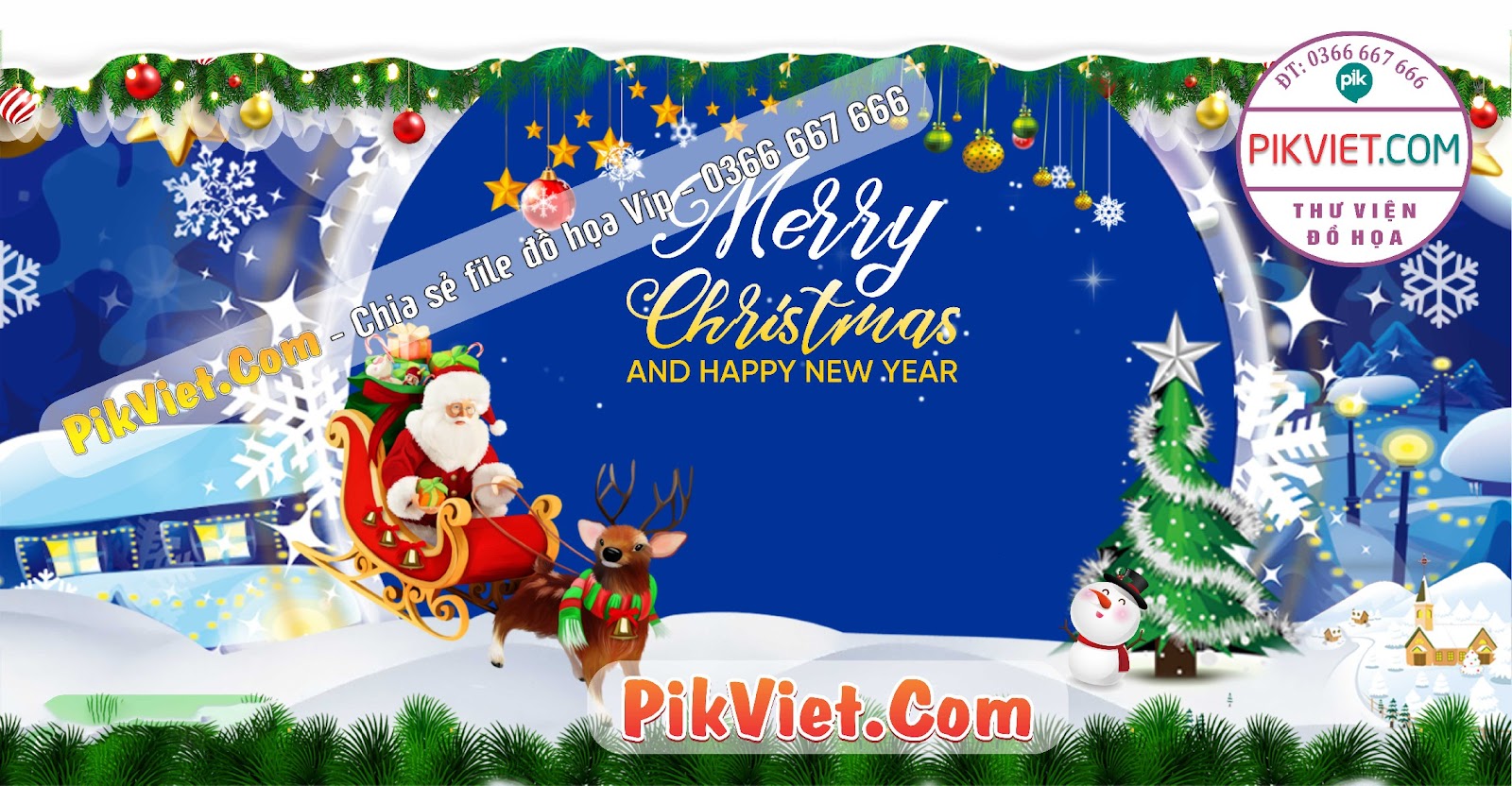 Mẫu Phông Nền Trang Trí Giáng Sinh Noel File Vector 07